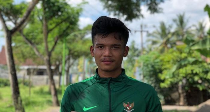 Pemain Timnas U-19 yang juga pemain PON Jatim asal Banyuwangi, Bayu Mohamad Fiqri.