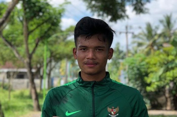 Pemain Timnas U-19 yang juga pemain PON Jatim asal Banyuwangi, Bayu Mohamad Fiqri.