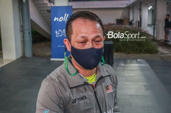 Pelatih bulutangkis ganda putra Malaysia, Rexy Mainaky, saat ditemui awak media di Istora Senayan, Jakarta, 17 Juni 2022.