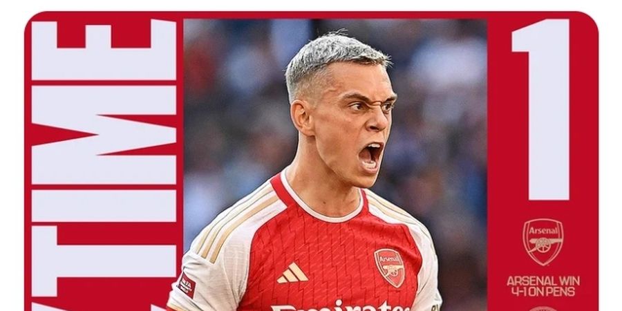 Hasil Community Shield - Drama Gol Telat, Arsenal Pukul Man City Lewat Adu Penalti