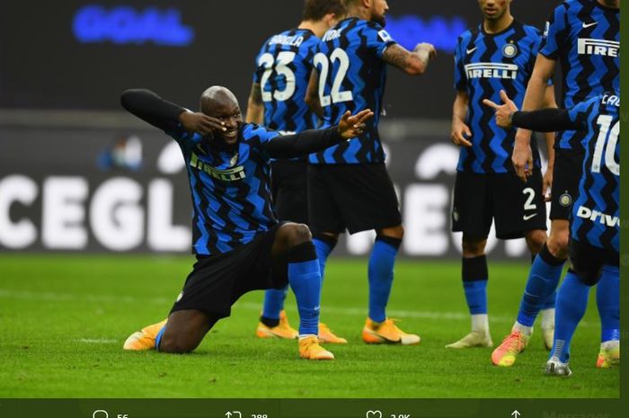 Striker Inter Milan, Romelu Lukaku, memecahkan rekor Ronaldo setelah sukses membuat 50 gol dari 70 laga bersama Inter Milan.