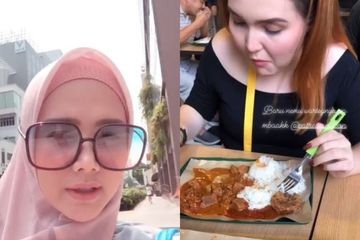 Mulan Jameela saat makan bersama teman
