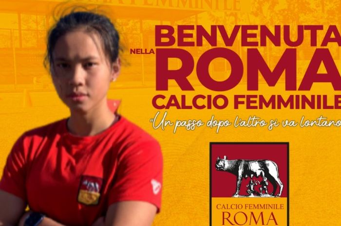 Postingan Resmi Kedatangan Pemain Belakang Timnas Indonesia, Shalika Aurelia di Situs Resmi Klub Roma Calcio Feminile
