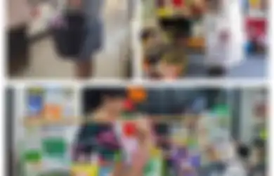 (FOTO) Dilarang Belanja Pakai Kantong Plastik, Warga Mulai Gunakan Barang-barang Rumah Tangga: Ember, Sangkar Burung, hingga Gerobak