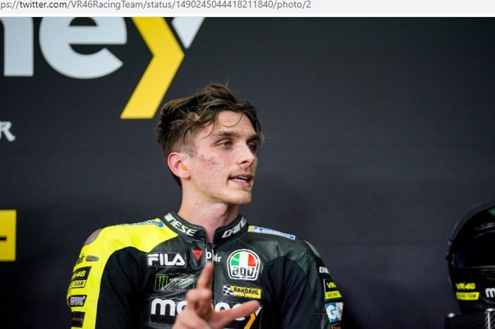 Luca Marini, pembalap MotoGP dari tim Mooney VR46 Racing Team yang juga adik dari Valentino Rossi.