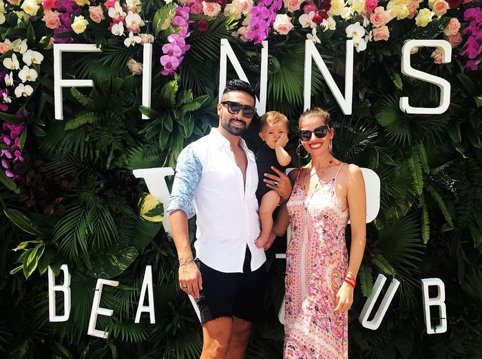 Gaston Castano bersama istri dan anaknya