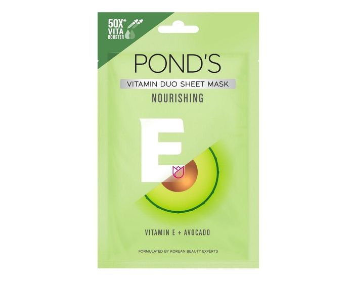 Pond's Vitamin Duo Sheet Mask Vitamin E + Avocado.