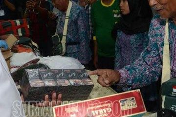 Jemaah Haji bawa rokok, disita petugas.