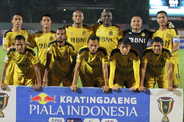 Skuat Bhayangkara FC kontra PSIS Semarang di Stadion PTIK, Jakarta, Selasa (19/2/2019).