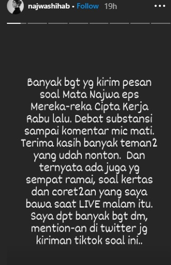 Klarifikasi Najwa
