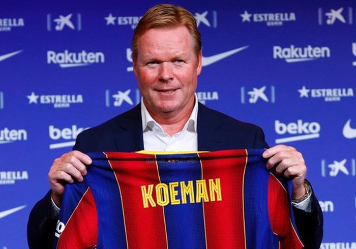 Ronald Koeman saat diperkenalkan sebagai pelatih anyar Barcelona, 19 Agustus 2020.