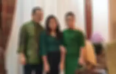 Khirani Trihatmodjo bersama ayah dan ibunya, Bambang Trihatmodjo dan Mayangsari.