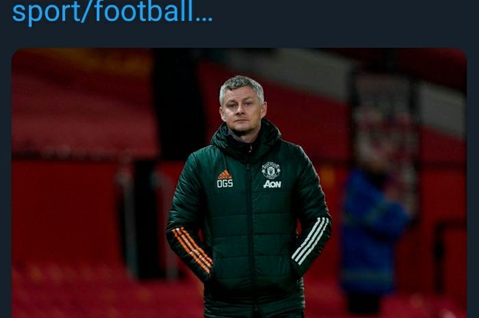 Pelatih Manchester United, Ole Gunnar Solskjaer.