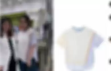 Baju mirip tambalan kain perca milik Nagita Slavina yang harganya Rp 6,5 juta