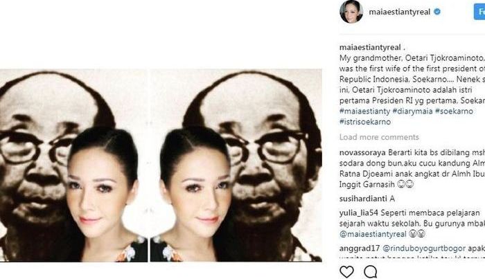 Maia Estianty rupanya merupakan cucu dari istri pertama Presiden Soekarno