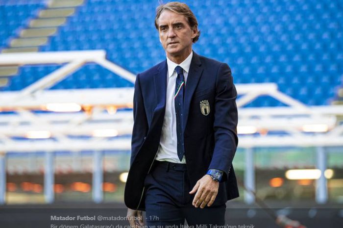 Mantan pelatih Inter Milan yang saat ini menukangi timnas Italia, Roberto Mancini.