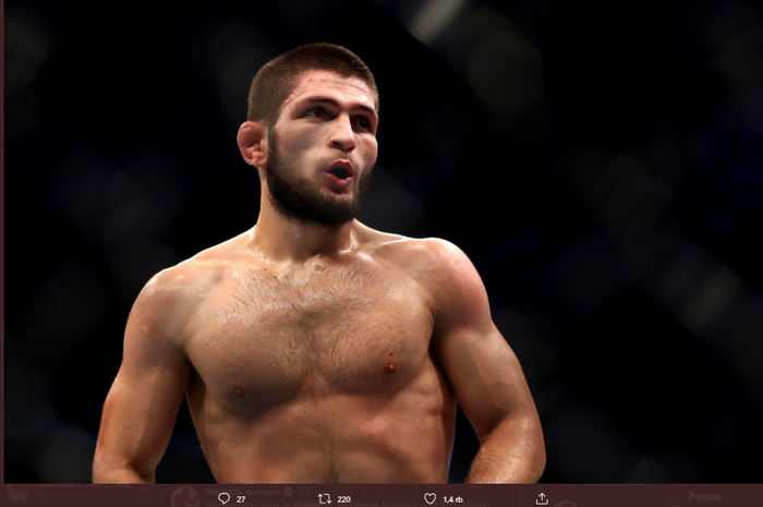 Eks jagoan UFC, Khabib Nurmagomedov saat masif aktif bertarung.