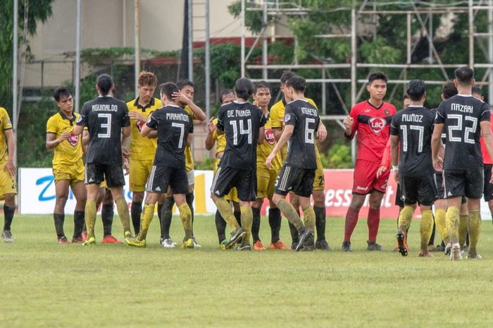 Suasana pertandingan antara Kaya FC vs Ceres Negros, 11 Juli 2018.