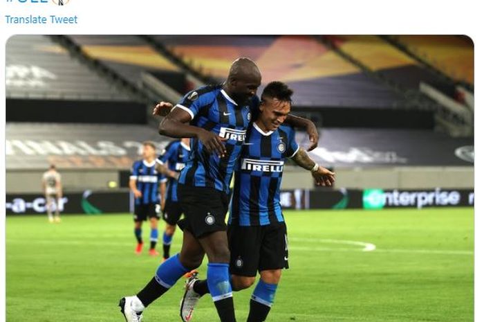 Duet Romelu Lukaku dan Lautaro Martinez yang masing-masing mencetak dua gol membawa Inter manang 5-0 atas Shakhtar Donetsk