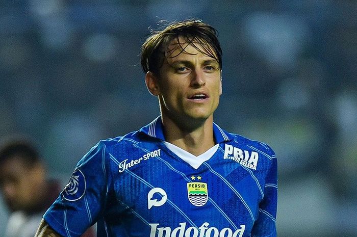 Stefano Beltrame, saat Persib vs PSM di Stadion GBLA, Senin (4/12/2023).