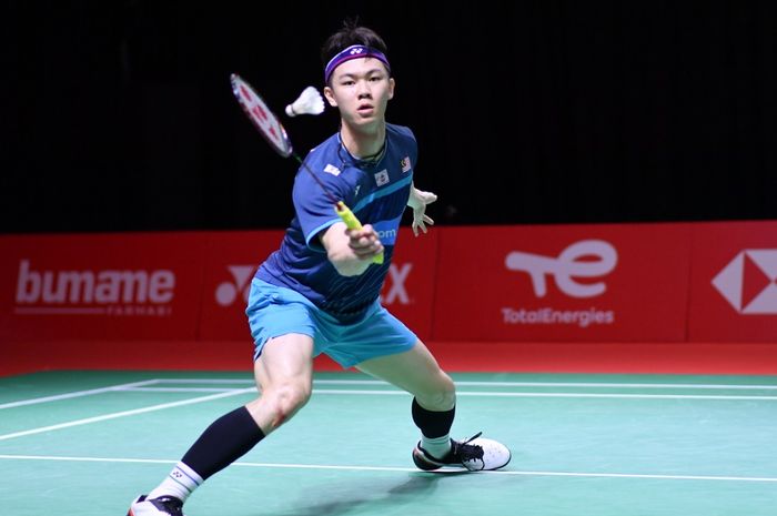Pebulu tangkis tunggal putra Malaysia, Lee Zii Jia, pada BWF World Tour Finals 2021 di Bali International Convention Centre, Nusa Dua.