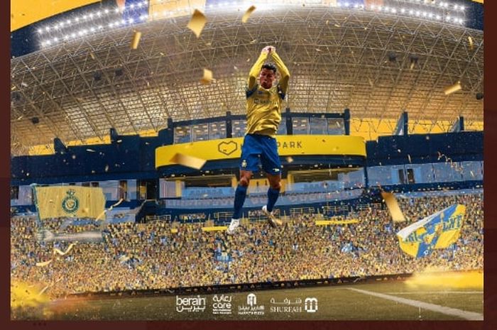 Poster presentasi resmi Cristiano Ronaldo oleh Al Nassr yang akan digelar pada Selasa (3/1/2023) malam.