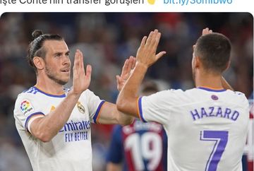 Pemain Real Madrid, Gareth Bale dan Eden Hazard.