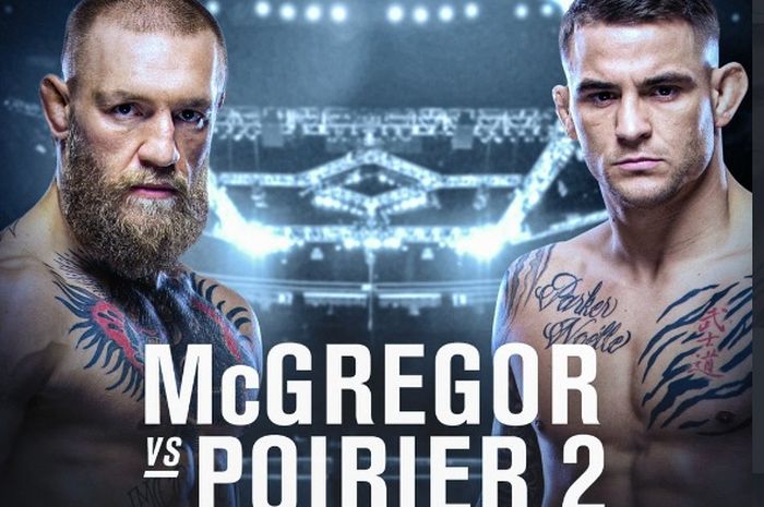 Poster pertandingan amal antara Conor McGregor dan Dustin Poirier 