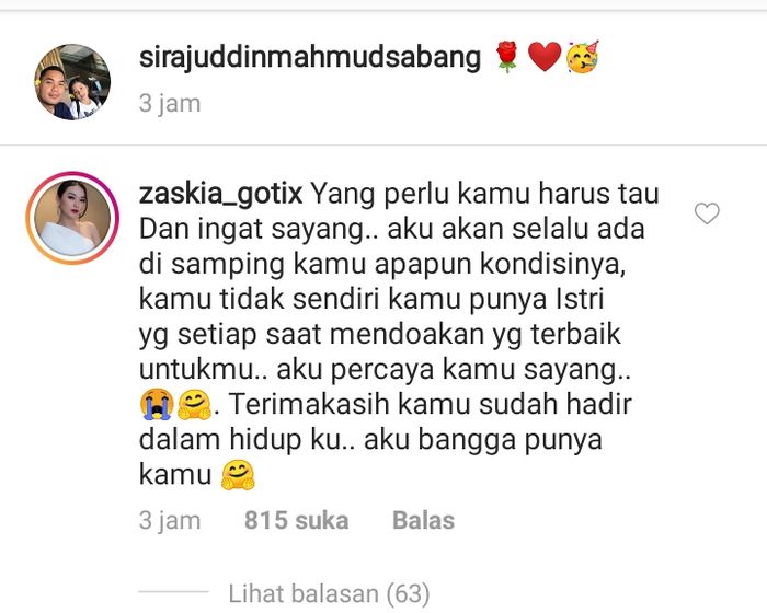 Komentar Zaskia Gotik