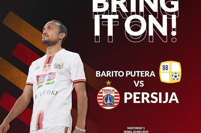 Live streaming Barito Putera Vs Persija Jakarta pada pekan pertama Liga 1 2019.