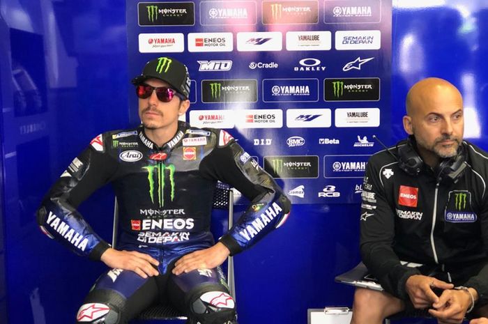Maverick Vinales saat menjalani sesi kualifikasi MotoGP Spanyol 2019, Jumat (4/5/2019).