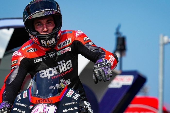 Pembalap Aprilia Racing, Aleix Espargaro pada balapan MotoGP San Marino 2022, Minggu (4/9/2022)