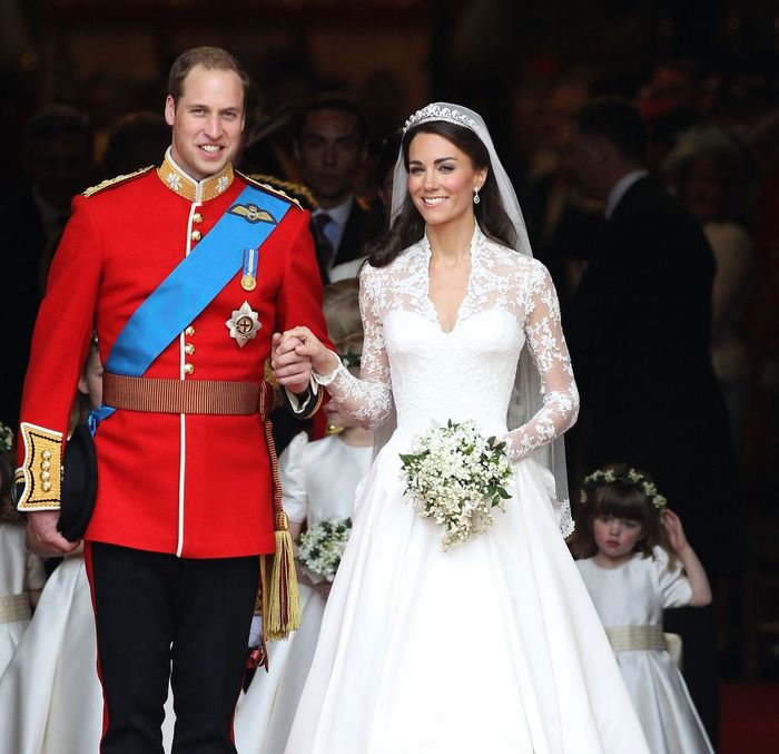 Kate Middleton dan Pangeran William (2011) saat menikah.