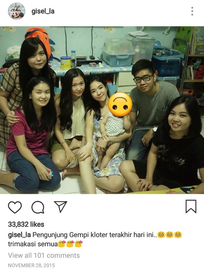 Gisella Anastasia bersama saudara-saudara sepupu.