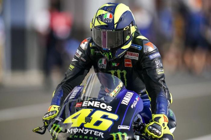 Pembalap Monster Energy Yamaha MotoGP, Valentino Rossi saat turun di seri MotoGP Qatar (10/3/2019)