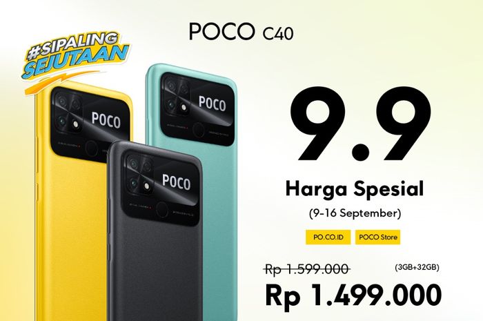 Harga HP POCO C40 belanja pakai promo Harbolnas 9.9