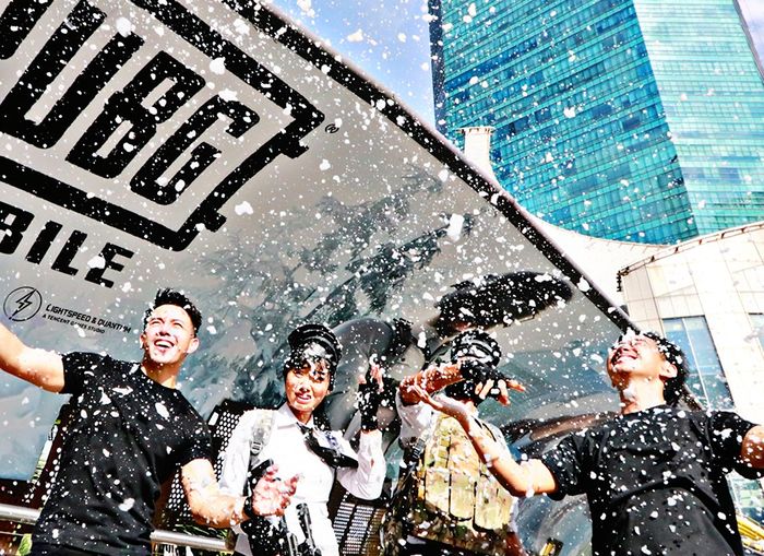 Snow at the PUBG Mobile Frost Festival event at Central Park Mall