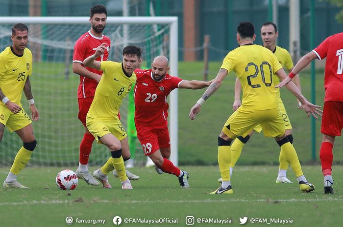 Timnas Malaysia bermain imbang 2-2 menghadapi Suriah pada laga FIFA Matchday September 2023.