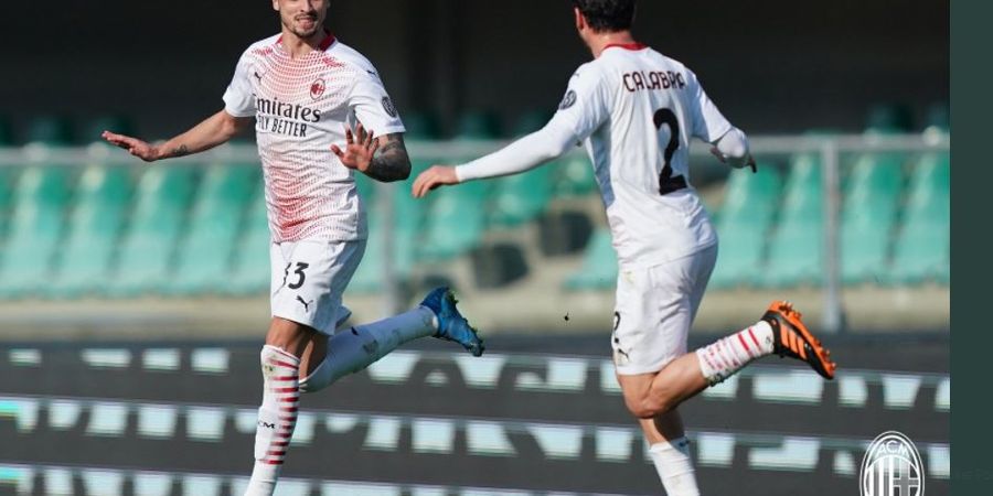 Hasil Liga Italia - AC Milan Gasak Verona 2-0, Tanpa Ibrahimovic Malah Jago