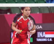 Hasil Bulu Tangkis Olimpiade Tokyo 2020 - Diwarnai Luka di Lutut, Gregoria Maju ke 16 Besar