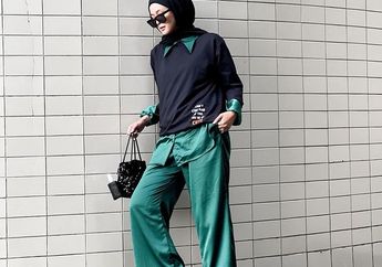 Tiru 6 Inspirasi Fashion Hijab Warna Hijau Zamrud yang Lagi Ngetren!