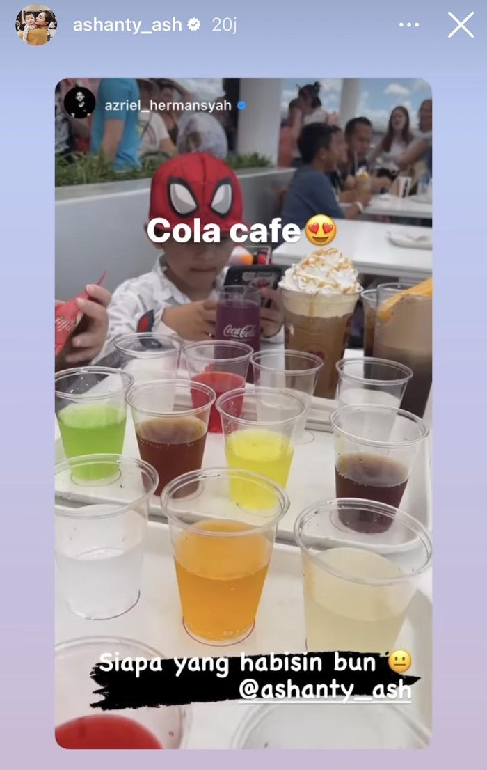 Postingan Azriel Hermansyah soal Ashanty yang kalap pesan minuman