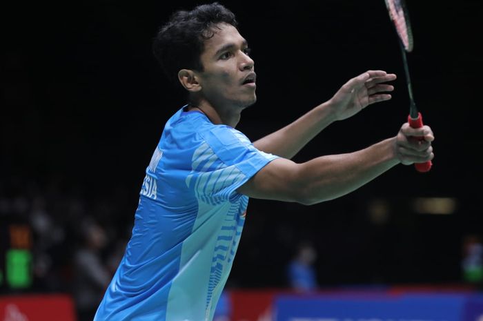 Aksi Chico Aura Dwi Wardoyo pada babak perempat final Malaysia Masters 2022, Jumat (8/7/2022)