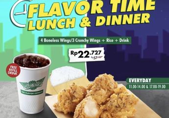 Promo Wingstop Terbaru, Makan Siang dan Makan Malam Hemat Cuma Rp22 Ribuan, Cek Syaratnya!