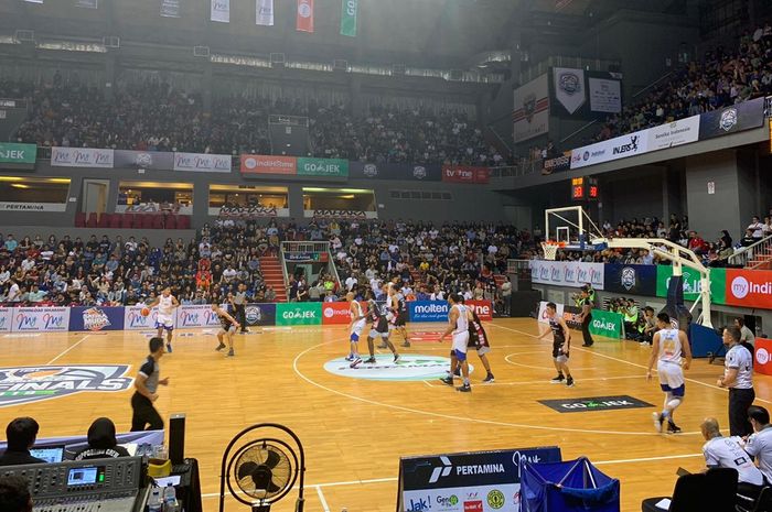 Laga final IBL 2018-2019 antara Stapac dan Satria Muda, Kamis (21/3/2019) di GOR Britama, Jakarta.