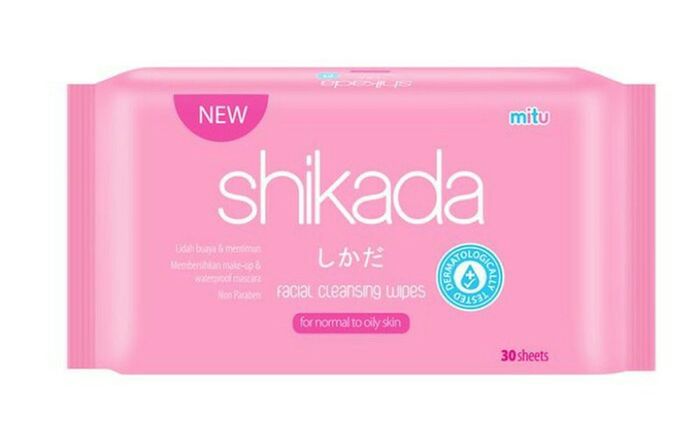 Tisu pembersih makeup Shikada dari Mitu