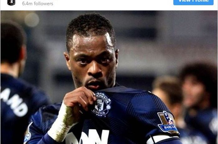 Bek kiri legendaris Manchester United, Patrice Evra.