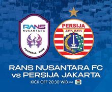 Link Live Streaming RANS Nusantara FC Vs Persija Jakarta Liga 1 2022-2023 - Derby Raffy Ahmad, Coach RD Waspadai 2 Pemain Ini!