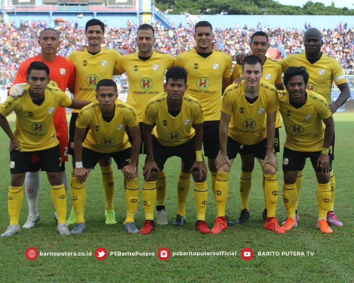 Skuad Barito Putera saat menjalani uji coba jelang bergulirnya Shopee Liga 1 2020.