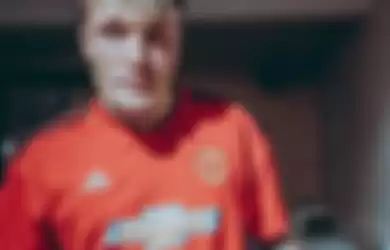 Ben Barlow dengan jersey Manchester United